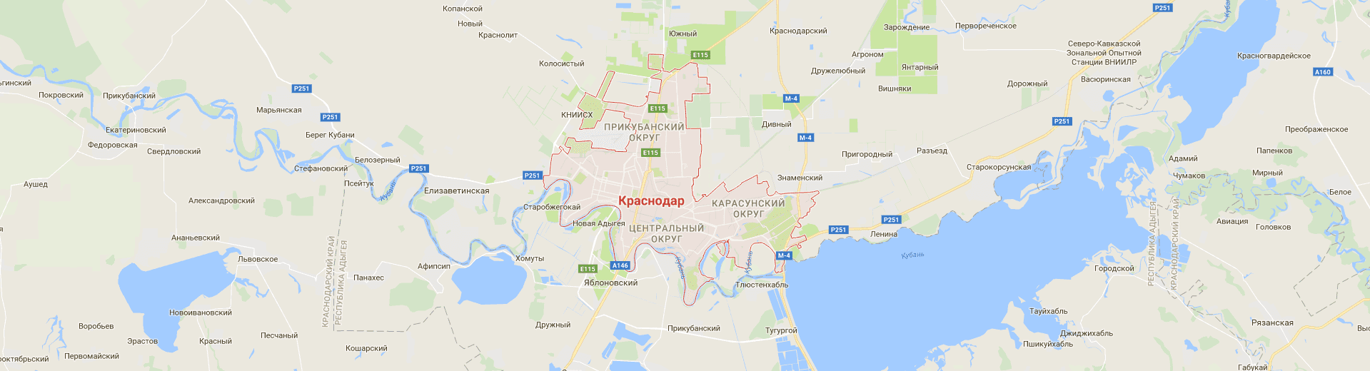 карта краснодара